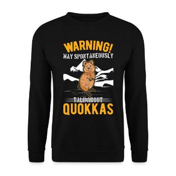 Peut parler spontanément de Quokkas - Sweat-shirt Unisexe - noir - Devant - Alina (178cm) & Michal (187cm)