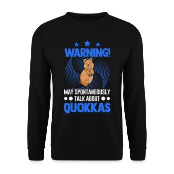 Peut parler spontanément de Quokkas - Sweat-shirt Unisexe - noir - Devant - Alina (178cm) & Michal (187cm)