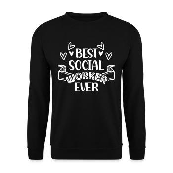 Meilleur travailleur social de tous les temps En travail social - Sweat-shirt Unisexe - noir - Devant - Alina (178cm) & Michal (187cm)