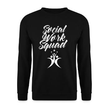 Team Social Work Social Work Social Workers - Unisex Sweatshirt - black - Front - Alina (178cm) & Michal (187cm)
