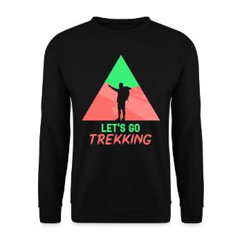 Allons à l’amateur de trekking Randonneur Randonnée - Sweat-shirt Unisexe - noir - Devant - Alina (178cm) & Michal (187cm)