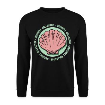 Shell Collector Shell Collector Collect shells - Unisex Sweatshirt - black - Front - Alina (178cm) & Michal (187cm)
