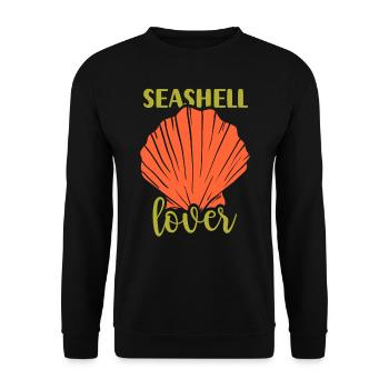 Shell Lovers Collect Shell Collector Shells - Unisex Sweatshirt - black - Front - Alina (178cm) & Michal (187cm)