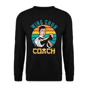 Wing Chun Trainer Martial Arts Martial Arts Training - Unisex Sweatshirt - black - Front - Alina (178cm) & Michal (187cm)