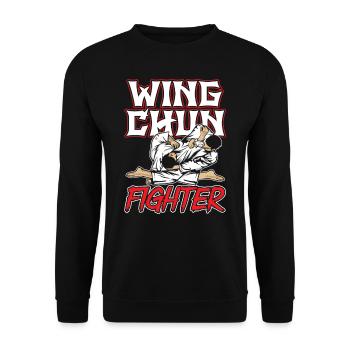 Wing Chun Fighter Martial Arts Martial Arts Trainer - Unisex Sweatshirt - black - Front - Alina (178cm) & Michal (187cm)