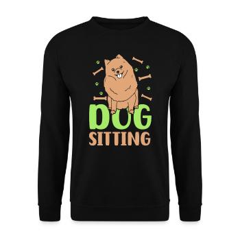 Dog Sitting Dog Sitter Dog Sitting Dog - Sweat-shirt Unisexe - noir - Devant - Alina (178cm) & Michal (187cm)