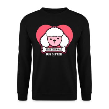 Dog Sitter professionnel Dog Dog Sitting - Sweat-shirt Unisexe - noir - Devant - Alina (178cm) & Michal (187cm)