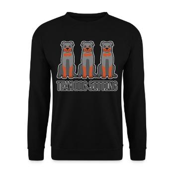 Dog Sitting Dog Sitting Dog Sitter - Unisex Sweatshirt - black - Front - Alina (178cm) & Michal (187cm)