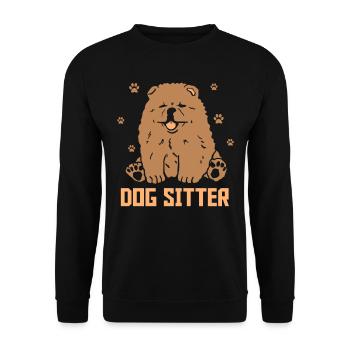 Dog Sitter Dog Sitting Dog Sitting - Unisex Sweatshirt - black - Front - Alina (178cm) & Michal (187cm)
