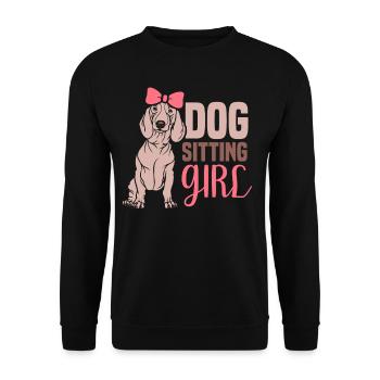 Dog Sitter Fille Dog Sitting - Sweat-shirt Unisexe - noir - Devant - Alina (178cm) & Michal (187cm)