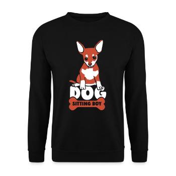Dog Sitter Jeune Chien Dog Sitting Dog Sitting - Sweat-shirt Unisexe - noir - Devant - Alina (178cm) & Michal (187cm)