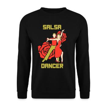 Salsa Tänzer Hobby Tanzen Tanz - Unisex Pullover - Schwarz - Vorne - Alina (178cm) & Michal (187cm)