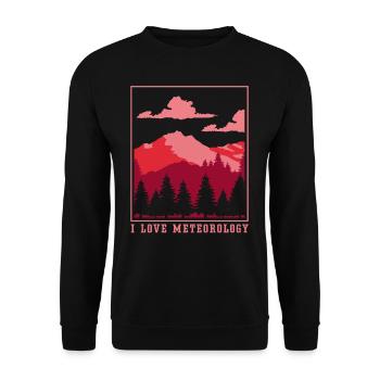 Ich Liebe Meteorologie Meteorologe Klimatologie - Unisex Pullover - Schwarz - Vorne - Alina (178cm) & Michal (187cm)