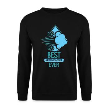 Bester Meteorologe Überhaupt Meteorologie Beruf - Unisex Pullover - Schwarz - Vorne - Alina (178cm) & Michal (187cm)