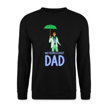 Météorologue Papa Météorologie Météorologie - Sweat-shirt Unisexe - noir - Devant - Alina (178cm) & Michal (187cm)