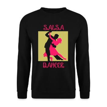 Salsa Dancer Dancing Hobby Dance Dancer - Unisex Sweatshirt - black - Front - Alina (178cm) & Michal (187cm)