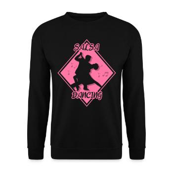 Salsa Tanzen Hobby Tanz Tänzer - Unisex Pullover - Schwarz - Vorne - Alina (178cm) & Michal (187cm)