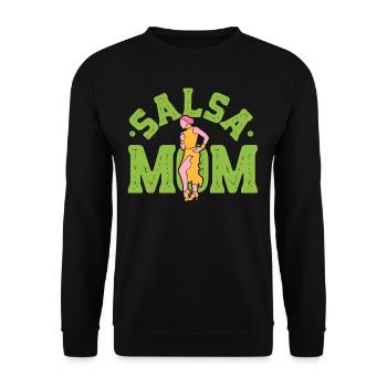 Salsa Mama Dancing Hobby Dancer Dance - Unisex Sweatshirt - black - Front - Alina (178cm) & Michal (187cm)