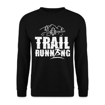 Trail Running Course Trail Running Runner - Sweat-shirt Unisexe - noir - Devant - Alina (178cm) & Michal (187cm)