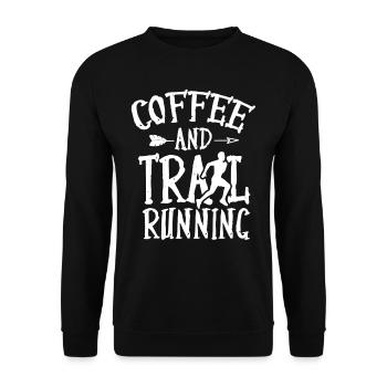 Café et Trail Running Course Trail Running Runner - Sweat-shirt Unisexe - noir - Devant - Alina (178cm) & Michal (187cm)