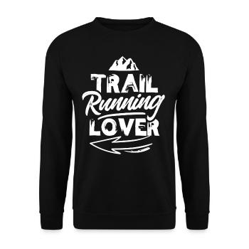 Trail Running Lover Racing Runner Trail Running - Unisex Sweatshirt - black - Front - Alina (178cm) & Michal (187cm)
