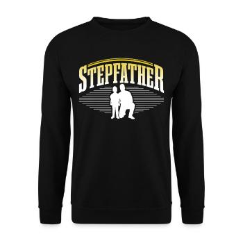 Stiefvater Vatertag Stiefpapa Stepdad - Unisex Pullover - Schwarz - Vorne - Alina (178cm) & Michal (187cm)
