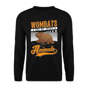 Les wombats sont mes animaux spirituels - Sweat-shirt Unisexe - noir - Devant - Alina (178cm) & Michal (187cm)