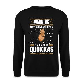 Peut parler spontanément de Quokkas - Sweat-shirt Unisexe - noir - Devant - Alina (178cm) & Michal (187cm)