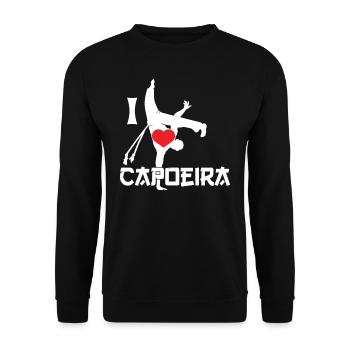 J’adore Capoeira Hobby Arts Martiaux Brésiliens - Sweat-shirt Unisexe - noir - Devant - Alina (178cm) & Michal (187cm)