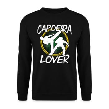 Capoeira Liebhaber Brasilianisch Hobby Kampfsport - Unisex Pullover - Schwarz - Vorne - Alina (178cm) & Michal (187cm)