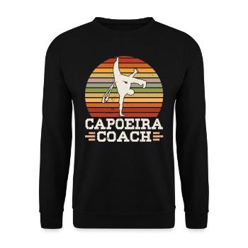 Entraîneur de Capoeira Brésil Hobby Arts Martiaux - Sweat-shirt Unisexe - noir - Devant - Alina (178cm) & Michal (187cm)