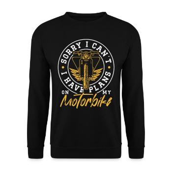 Ne puis-je pas avoir des plans avec mon équipe de moto - Sweat-shirt Unisexe - noir - Devant - Alina (178cm) & Michal (187cm)