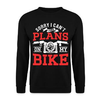 Je ne peux pas avoir de projets avec mon équipe de motards - Sweat-shirt Unisexe - noir - Devant - Alina (178cm) & Michal (187cm)