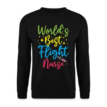The Best Flight Nurse in the World Flight Doctor - Unisex Sweatshirt - black - Front - Alina (178cm) & Michal (187cm)