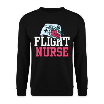 Flight Doctor Flight Physician Flight Nurse Profession - Sweat-shirt Unisexe - noir - Devant - Alina (178cm) & Michal (187cm)