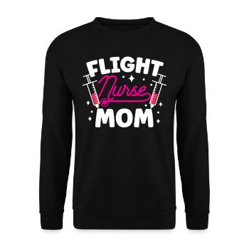 Flight Nurse Mama Flight Doctor Flight Nurse - Unisex Sweatshirt - black - Front - Alina (178cm) & Michal (187cm)