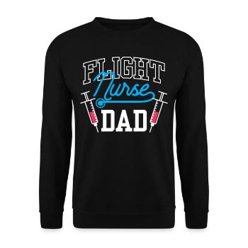 Flight Nurse Papa Flight Physician Flight Doctor - Unisex Sweatshirt - black - Front - Alina (178cm) & Michal (187cm)