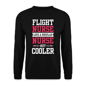 Flight Nurse Flight Doctor Flight Medical Profession - Unisex Sweatshirt - black - Front - Alina (178cm) & Michal (187cm)