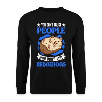 Hedgehog Gift Goose Gel - Sweat-shirt Unisexe - noir - Devant - Alina (178cm) & Michal (187cm)