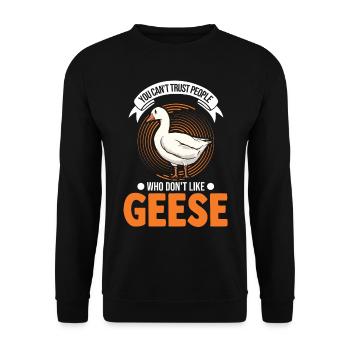 Oies Cadeau oie Amateurs Éleveurs d’oies Éleveurs d’oies - Sweat-shirt Unisexe - noir - Devant - Alina (178cm) & Michal (187cm)