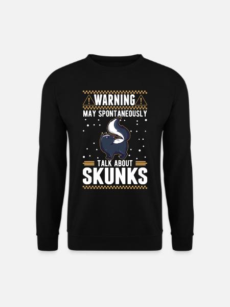 Warnung Stinktier Besitzer Skunk - Unisex Pullover - Schwarz