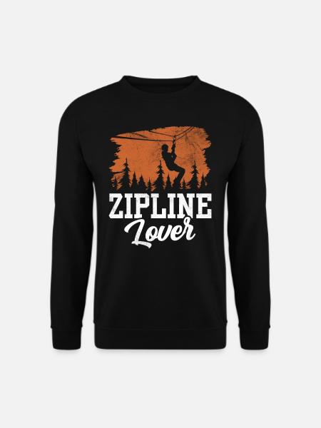 Zipline-Liebhaber Zipline Seilrutsche Ziplining - Unisex Pullover - Schwarz