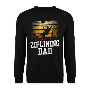 Ziplining Papa Sayings Zipline Zipline Sport - Unisex Sweatshirt - black - Front - Alina (178cm) & Michal (187cm)