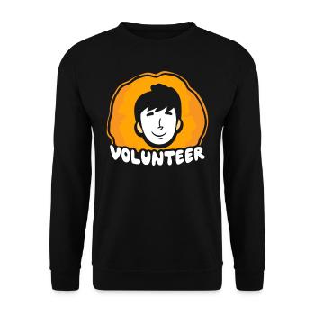 Voluntary volunteering Volunteer - Unisex Sweatshirt - black - Front - Alina (178cm) & Michal (187cm)