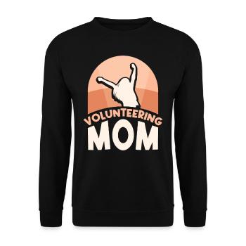 Volunteer Mother Voluntary Profession - Unisex Sweatshirt - black - Front - Alina (178cm) & Michal (187cm)
