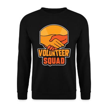 Volunteer Team Profession Volunteer - Unisex Sweatshirt - black - Front - Alina (178cm) & Michal (187cm)