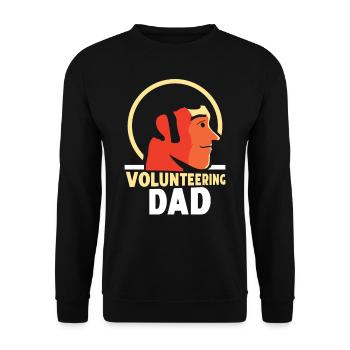 Volunteer Father Profession Voluntary Volunteer - Unisex Sweatshirt - black - Front - Alina (178cm) & Michal (187cm)