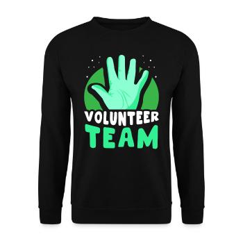 Volunteer Team Profession Volunteer - Unisex Sweatshirt - black - Front - Alina (178cm) & Michal (187cm)