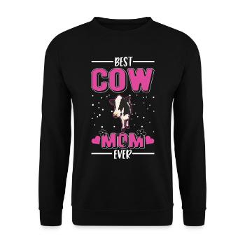 Meilleure maman de vache jamais vache maman agriculteur - Sweat-shirt Unisexe - noir - Devant - Alina (178cm) & Michal (187cm)