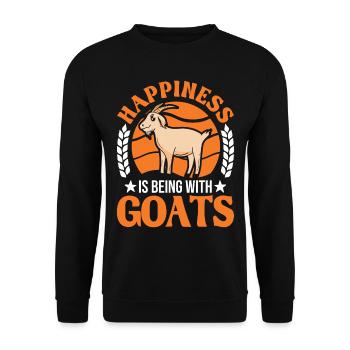Goats Luck Goat Host Goat - Unisex Sweatshirt - black - Front - Alina (178cm) & Michal (187cm)